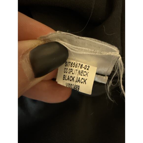 Old Navy Women's XS Whimsigoth Black Velvet Shirred V Neck Relaxed Blouse Witchy - Picture 6 of 9